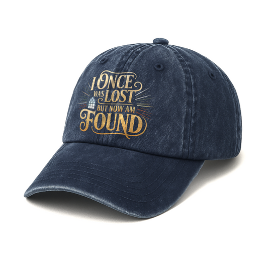 "I Once Was Lost But Now Am Found" Vintage Gospel Faith Cap