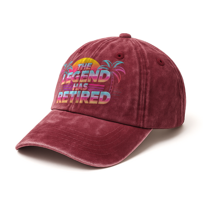 “The Legend Has Retired” Sunset Fadewave Icon Cap