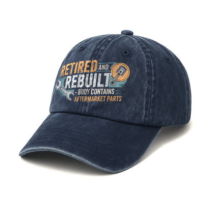 "Retired and Rebuilt – Body Contains Aftermarket Parts" Garage Grumble Plate Cap