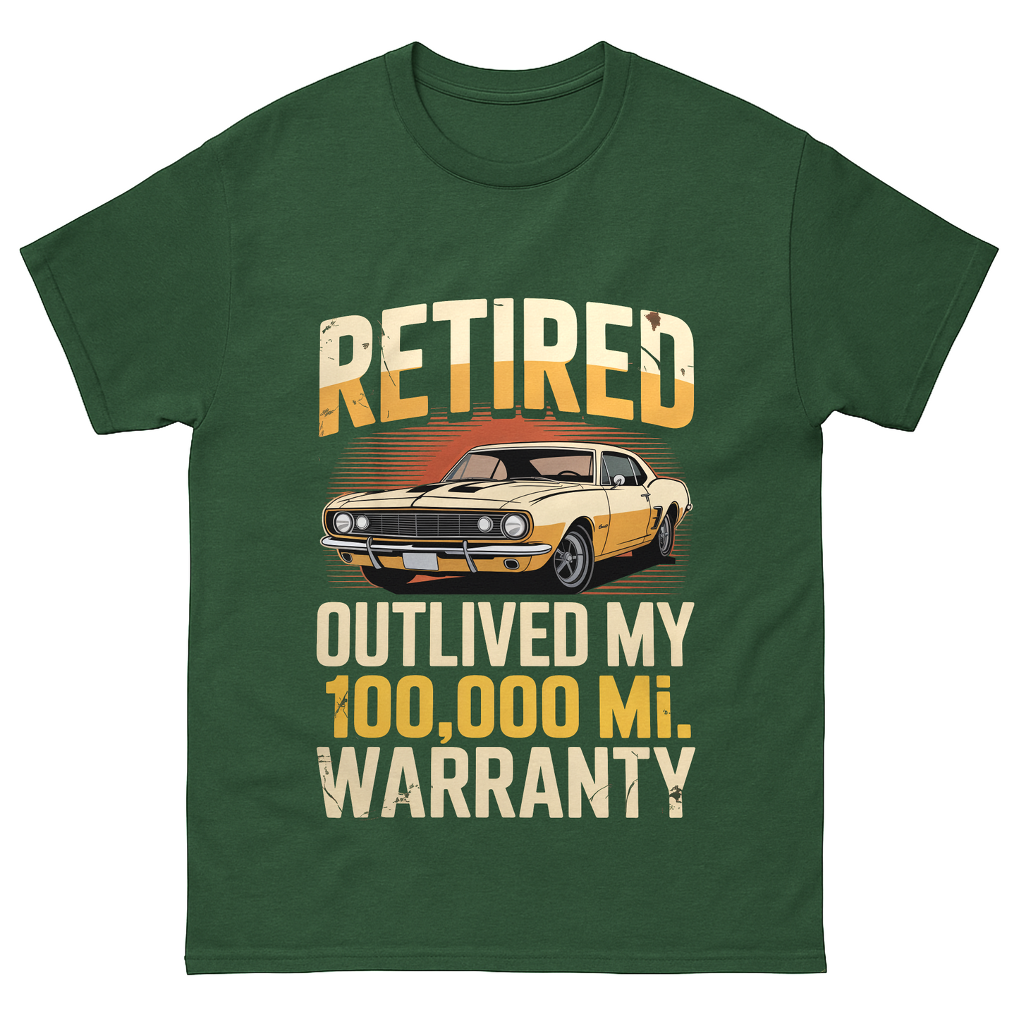 "Retired Outlived My 100,000 Mile Warranty" Vintage T-Shirt