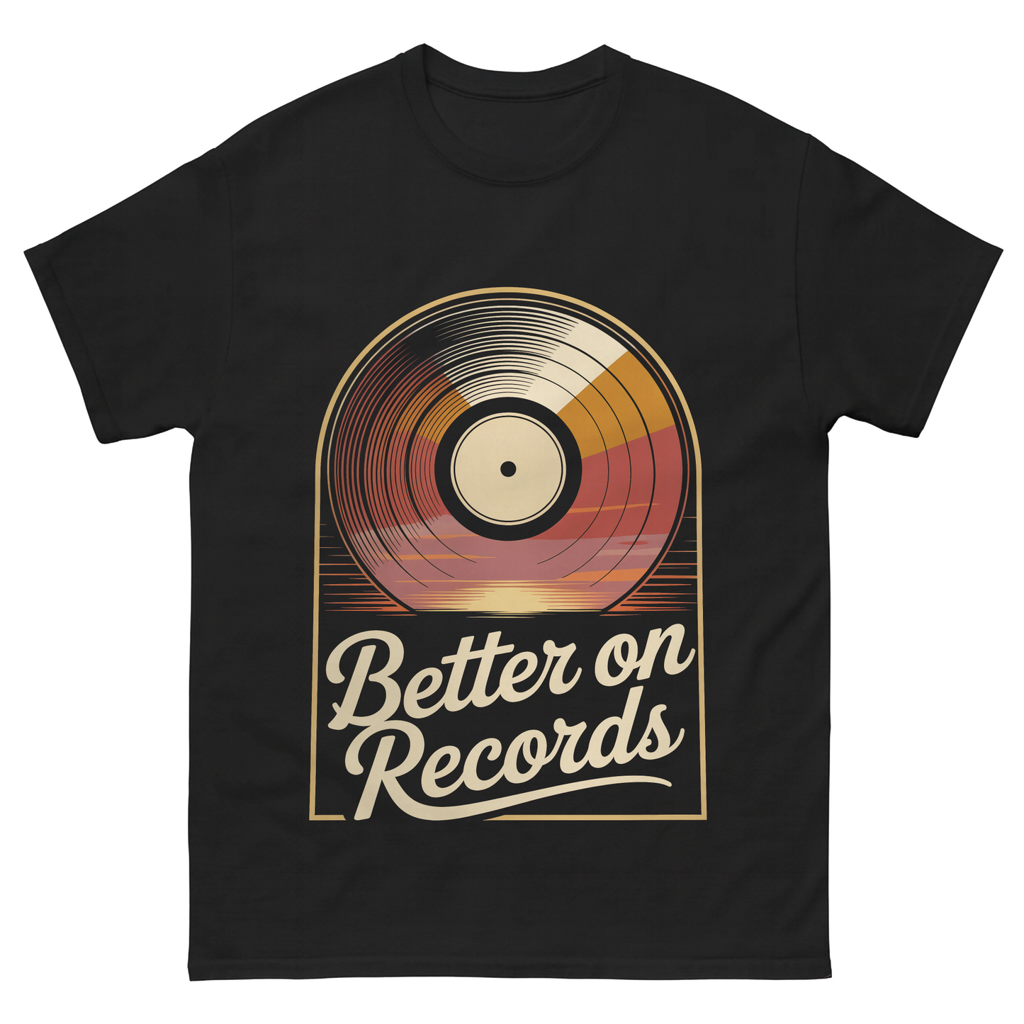 "Better On Records" Vinyl Music Vintage T-Shirt