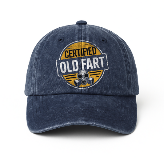 “Certified Old Fart” Hazard Humor Badge Cap