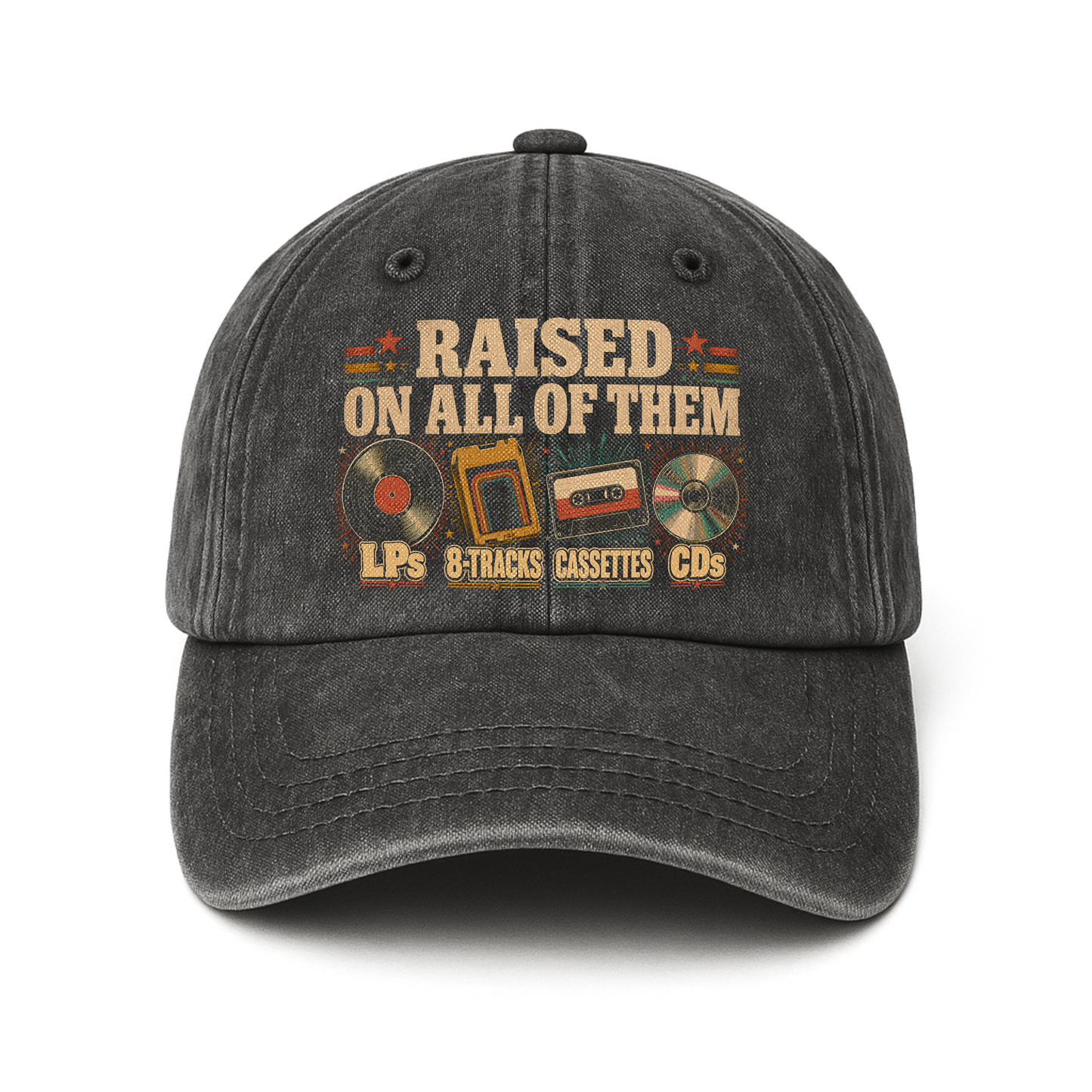 "Raised on All of Them" Vintage Washed Cap