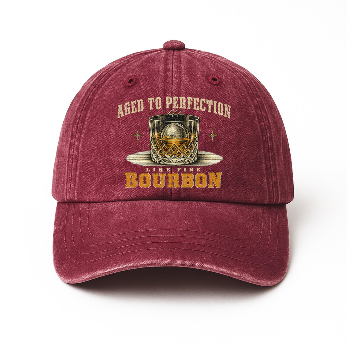 "Aged To Perfection Like Fine Bourbon" Whiskey Lover Washed Cap
