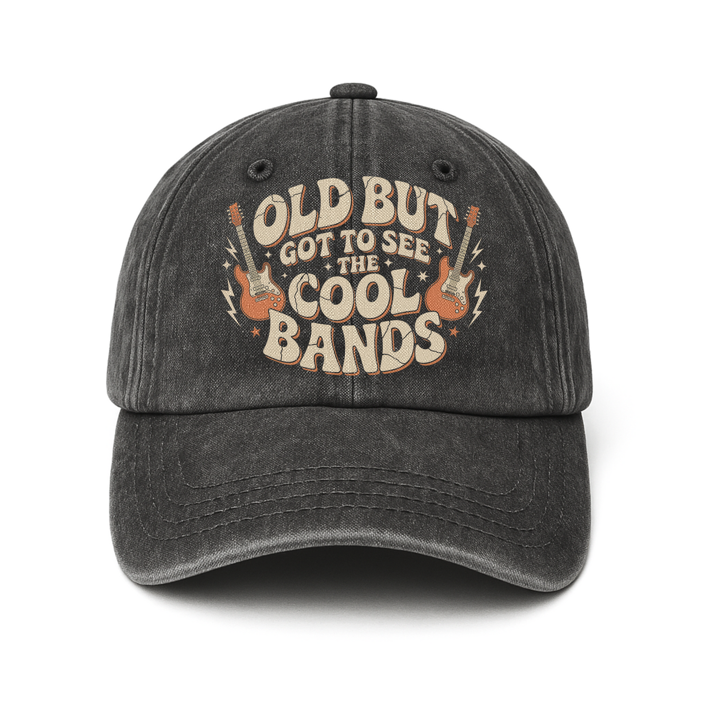 "Old But Got to See the Cool Bands" Vintage Guitar Cap