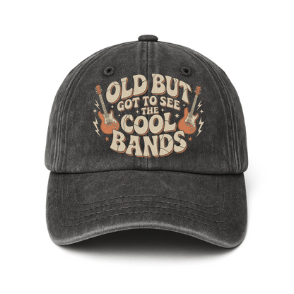 "Old But Got to See the Cool Bands" Vintage Guitar Cap