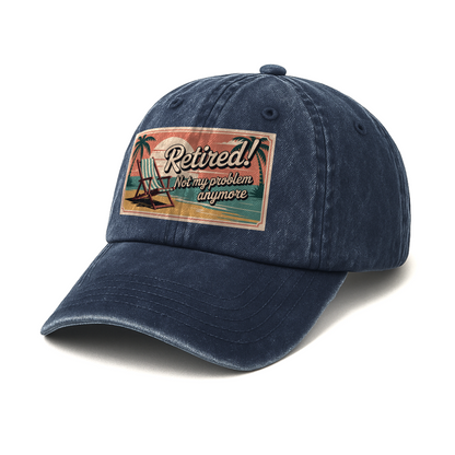 “Retired! Not My Problem Anymore” Sunset Postcard Retro Chill Cap