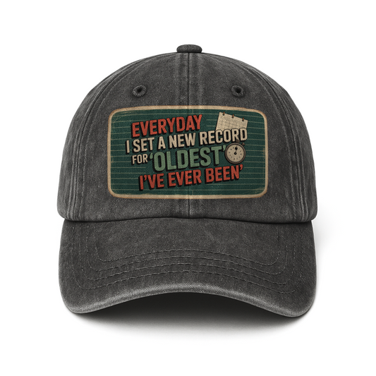 “Everyday I Set a New Record for ‘Oldest I’ve Ever Been’” Retro Scoreboard Philosophy Cap