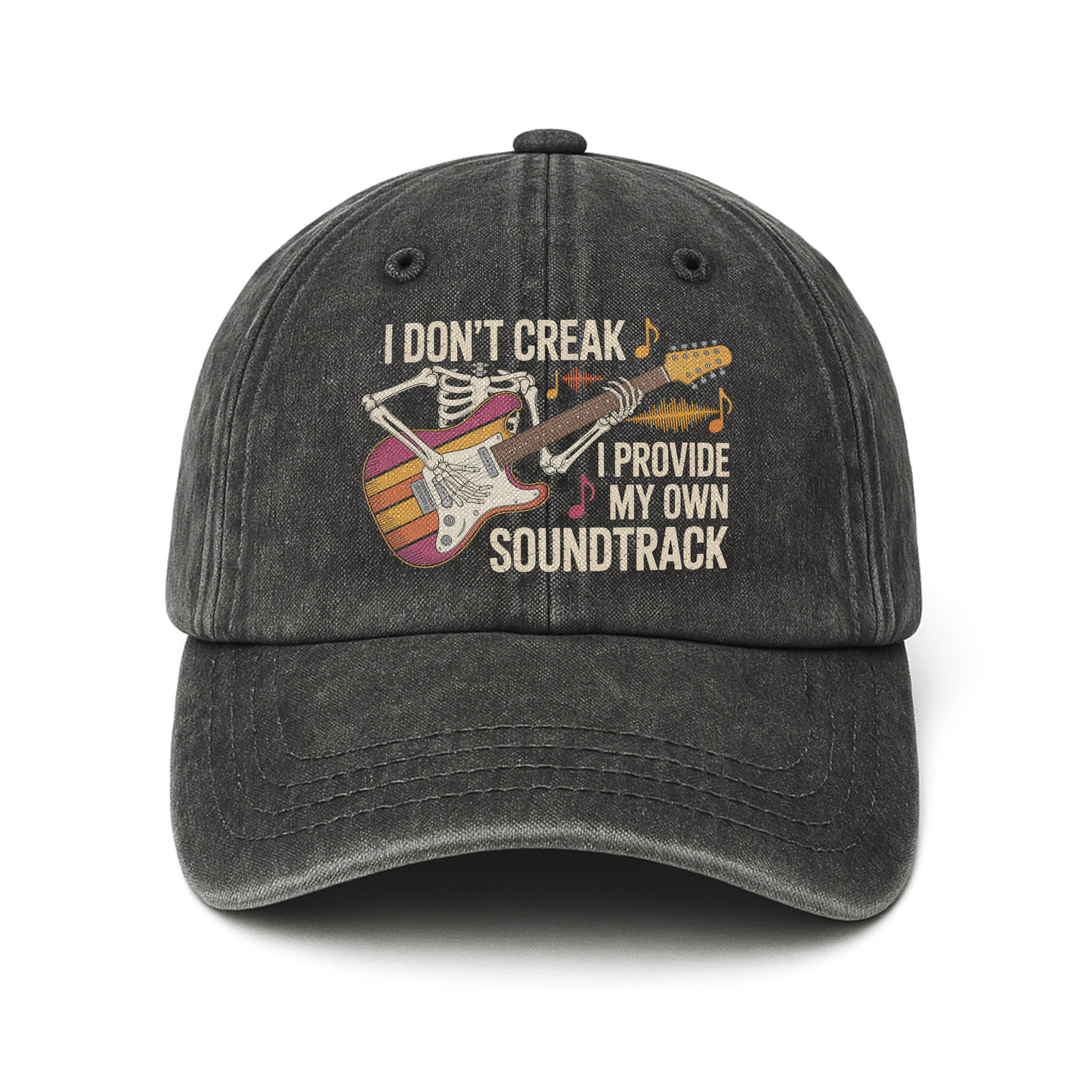 "I Don't Creak. I Provide My Own Soundtrack" Vintage Washed Cap