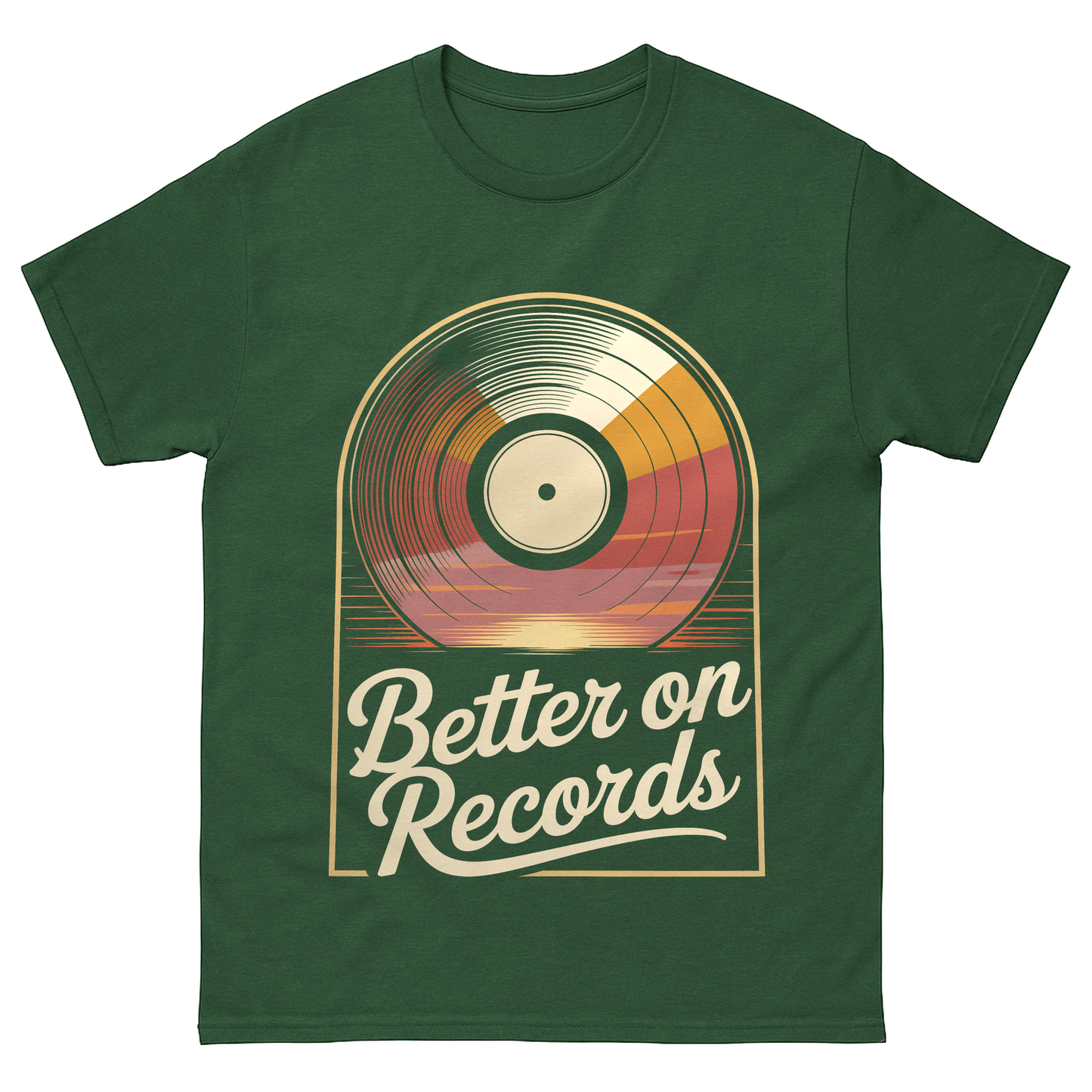 "Better On Records" Vinyl Music Vintage T-Shirt