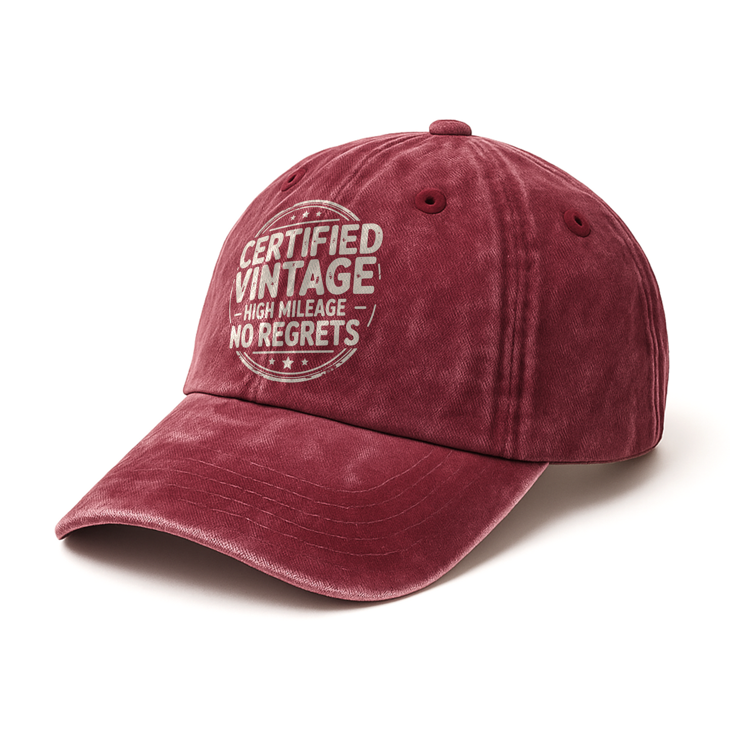 “Certified Vintage – High Mileage, No Regrets” Road Stamp Legacy Cap