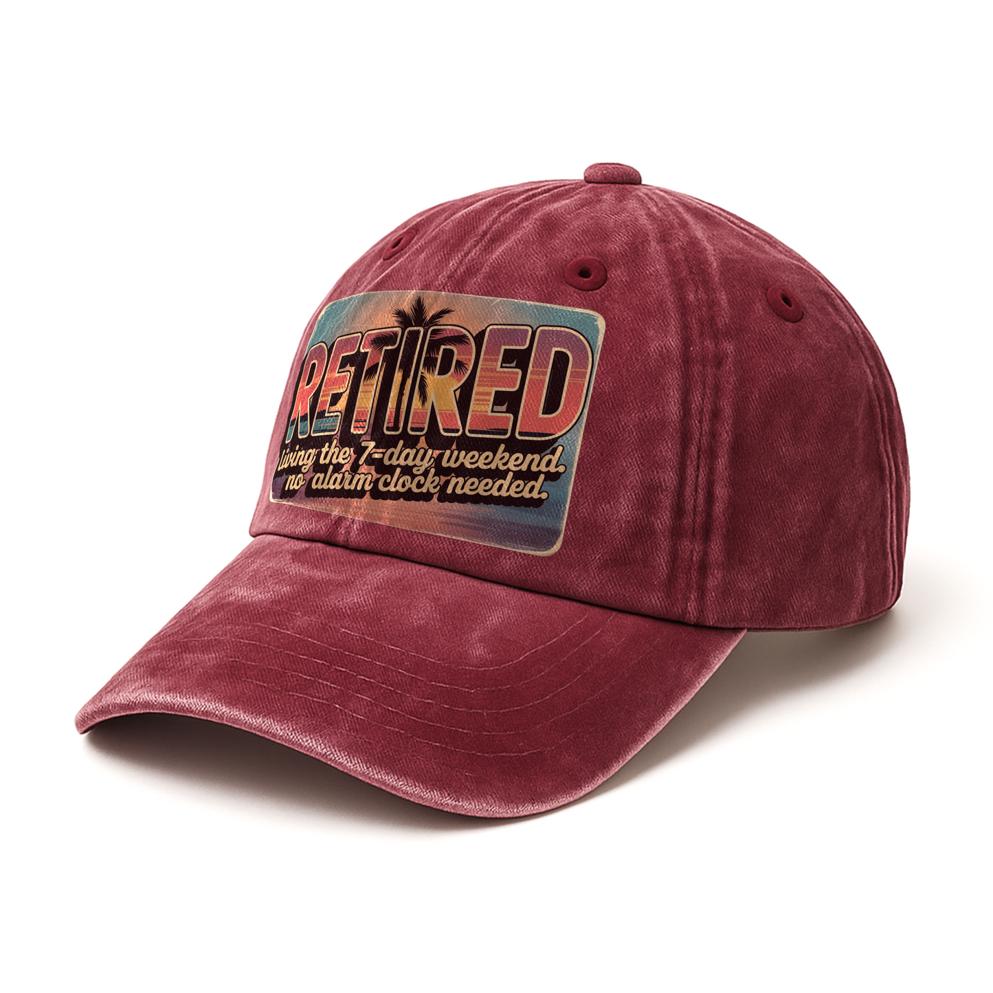 “Retired – Living The 7-day Weekend” Sunset Fadewave Chill Cap