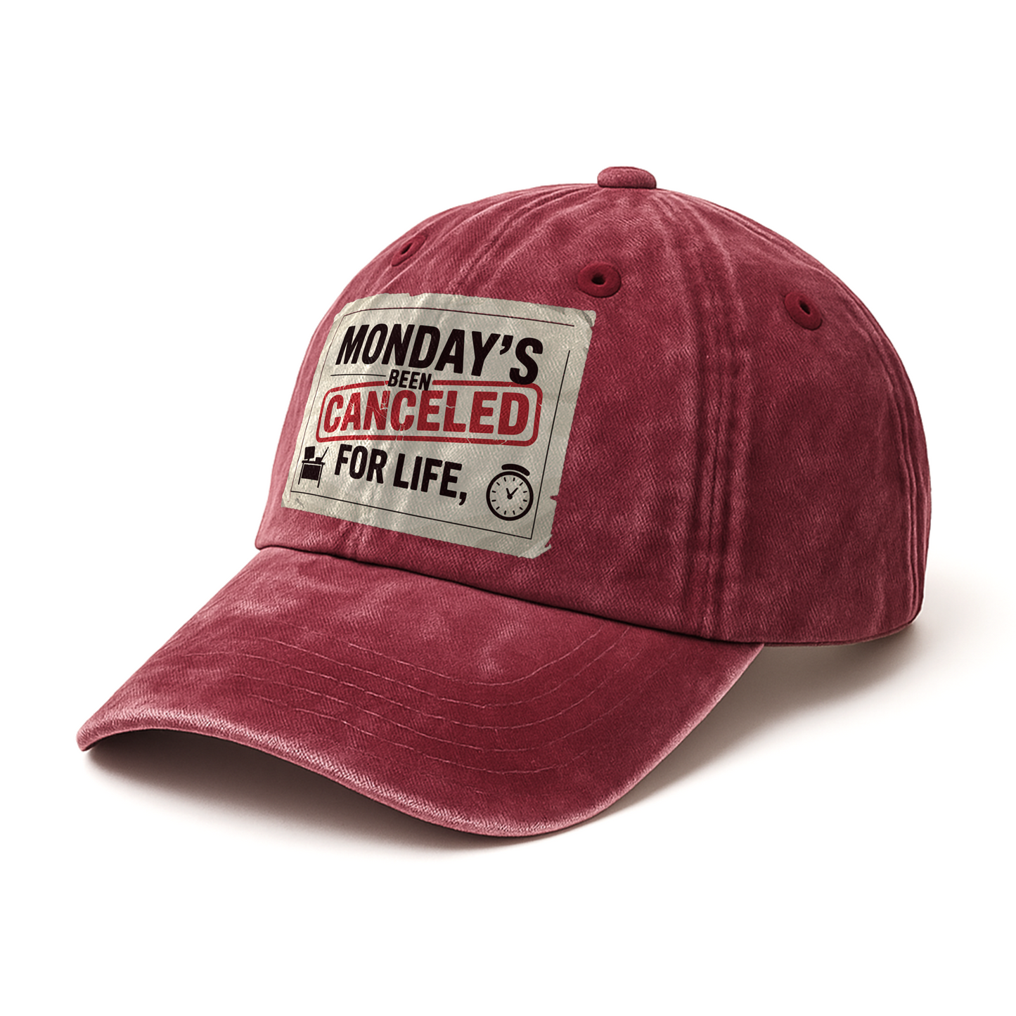 “Monday’s Been Canceled For Life” Punch Card Patriot Chill Cap