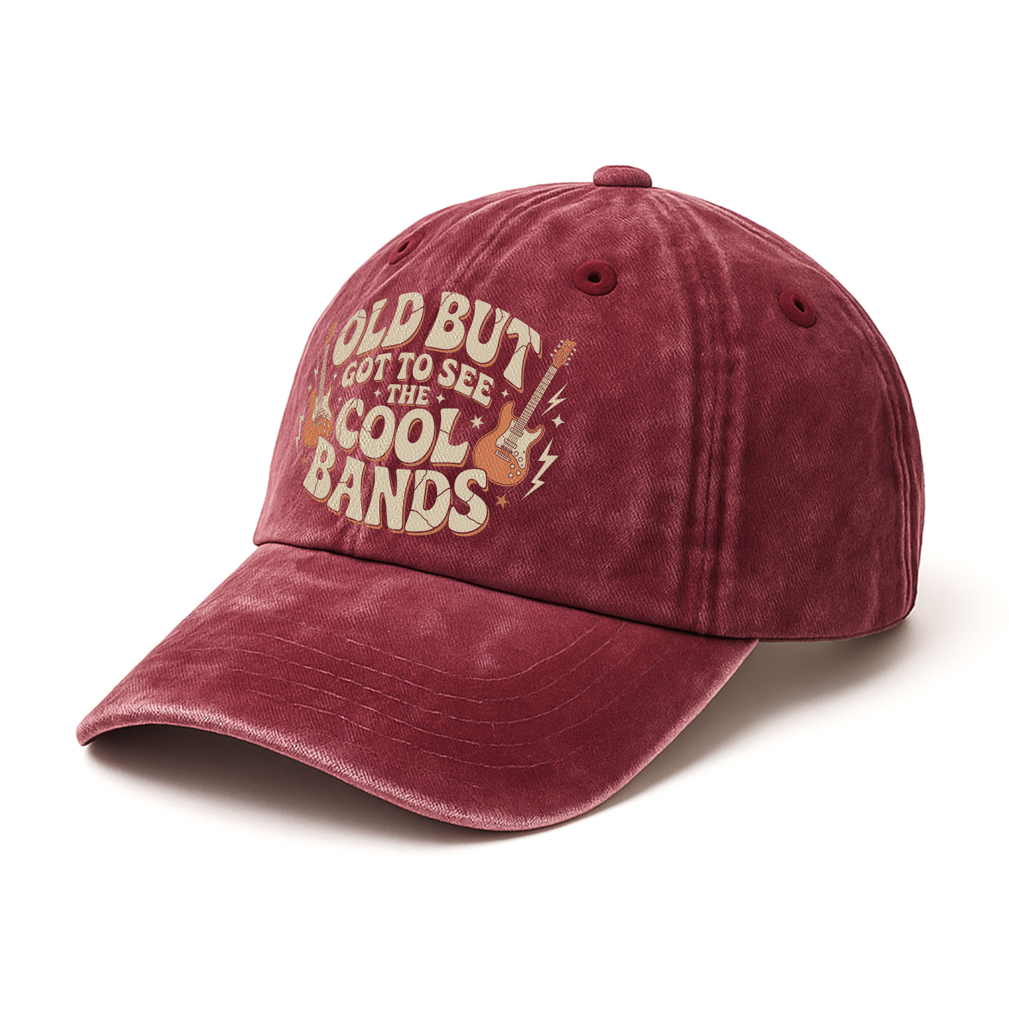 "Old But Got to See the Cool Bands" Vintage Guitar Cap