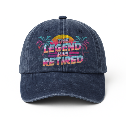 “The Legend Has Retired” Sunset Fadewave Icon Cap