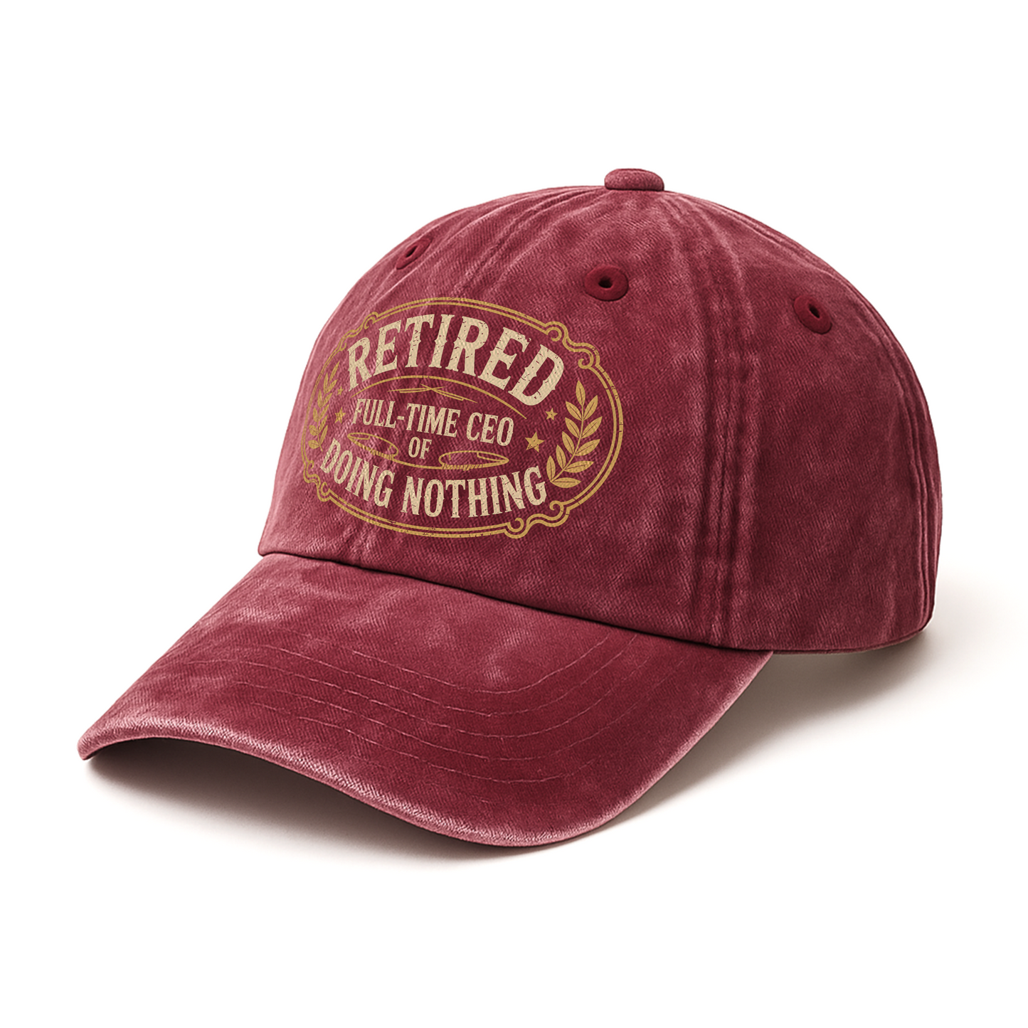 "Retired. Full-time CEO of Doing Nothing" Vintage Washed Cap