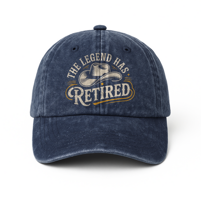 “The Legend Has Retired” Western Signage Legacy Cap