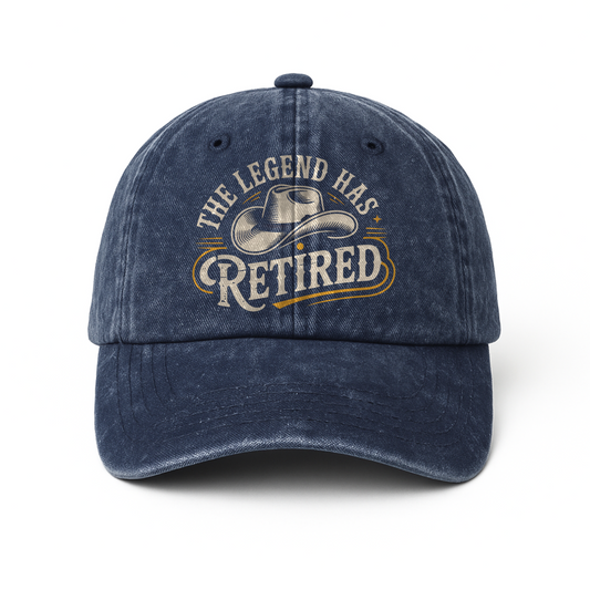 “The Legend Has Retired” Western Signage Legacy Cap