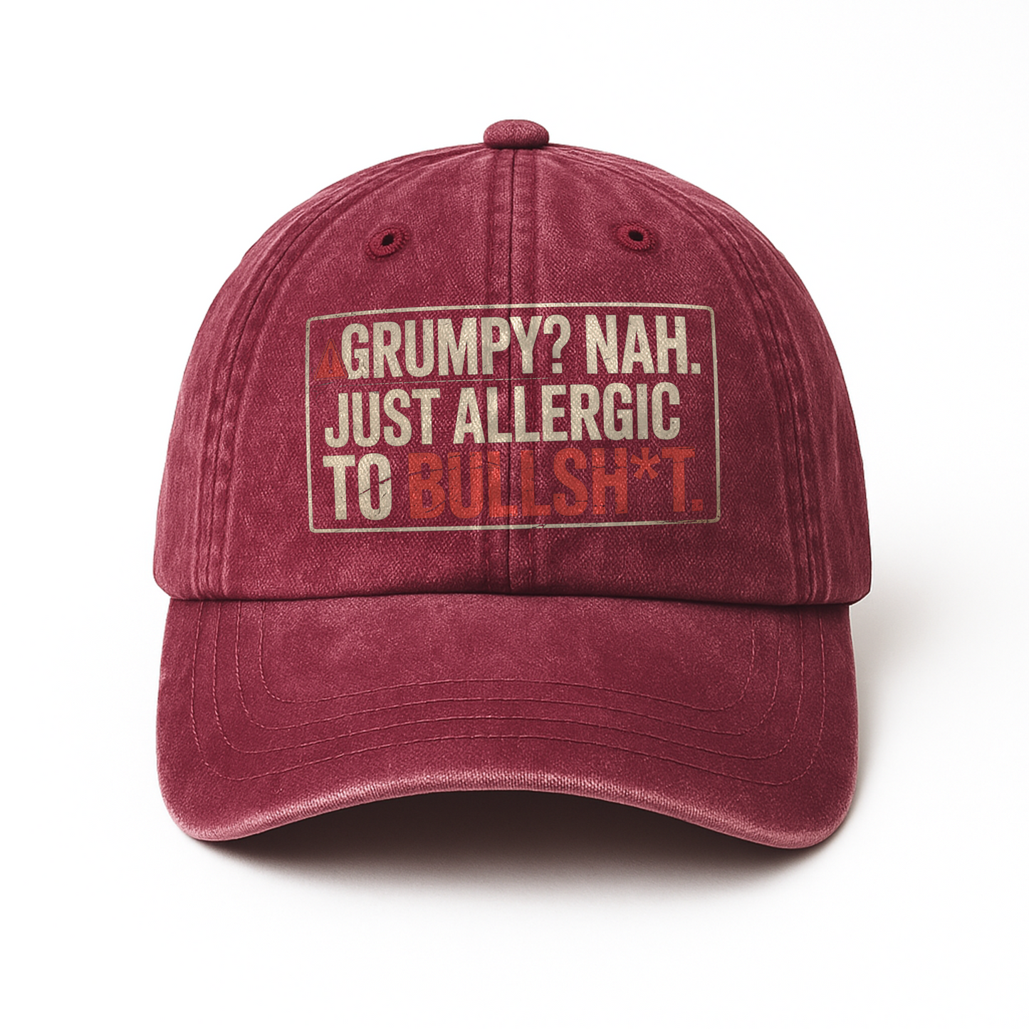 “Grumpy? Nah. Just Allergic to Bullsh*t.” Straight Shooter Warning Cap