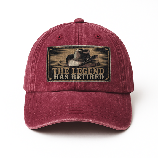 “The Legend Has Retired” Frontier Flair Tribute Cap