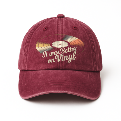 "It Was Better On Vinyl" Retro Music Lover Cap