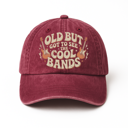 "Old But Got to See the Cool Bands" Vintage Guitar Cap