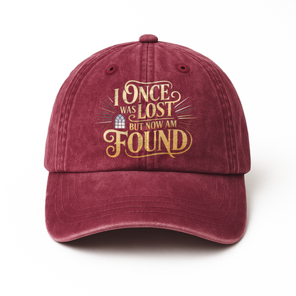 "I Once Was Lost But Now Am Found" Vintage Gospel Faith Cap