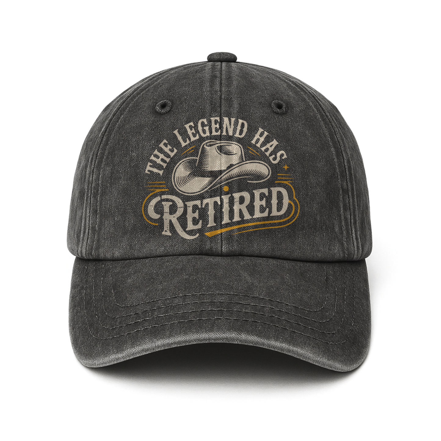 “The Legend Has Retired” Western Signage Legacy Cap