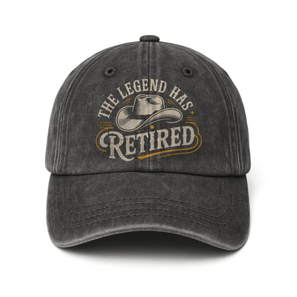 “The Legend Has Retired” Western Signage Legacy Cap