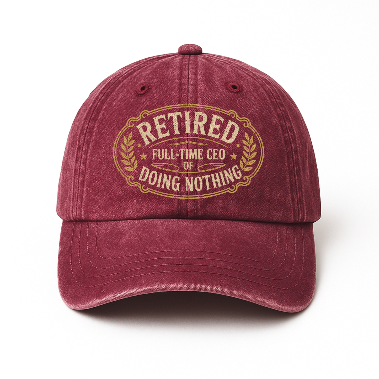 "Retired. Full-time CEO of Doing Nothing" Vintage Washed Cap
