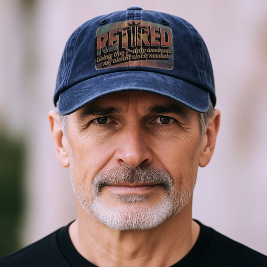 “Retired – Living The 7-day Weekend” Sunset Fadewave Chill Cap