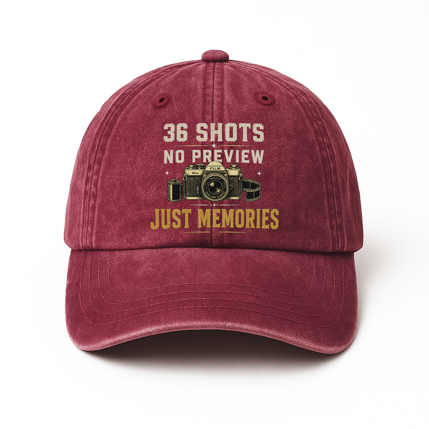 "36 Shots. No Preview. Just Memories" Vintage Washed Cap