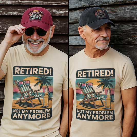 “Retired! Not My Problem Anymore” Neon Vibe Chill Cap