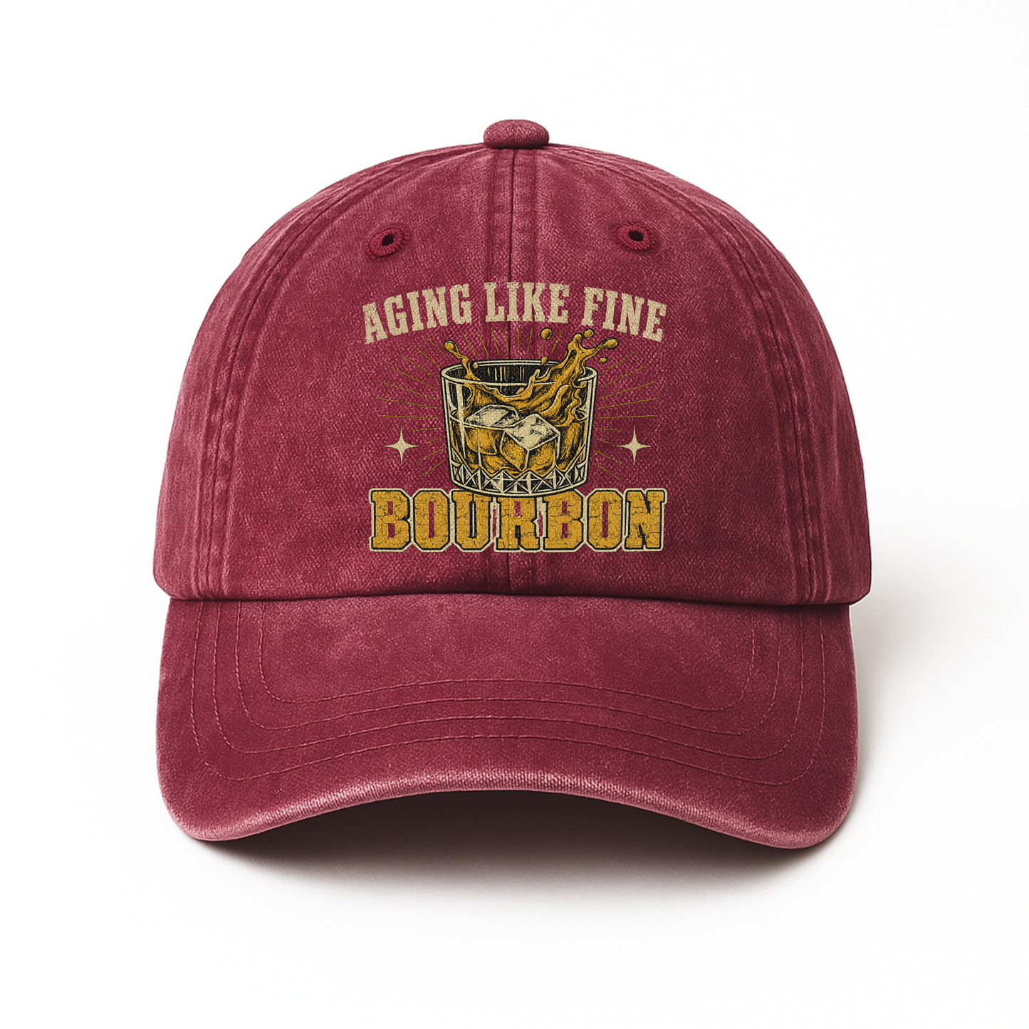 "Aging Like Fine Bourbon" Vintage Washed Cap