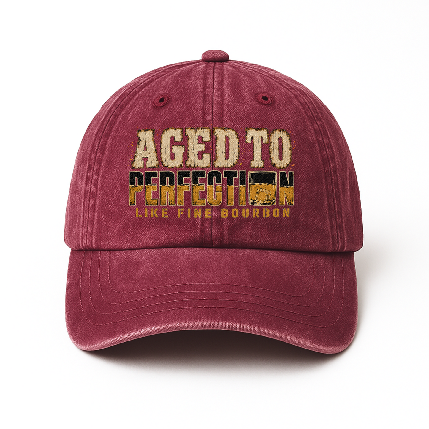 "Aged To Perfection Like Fine Bourbon" Vintage Washed Cap