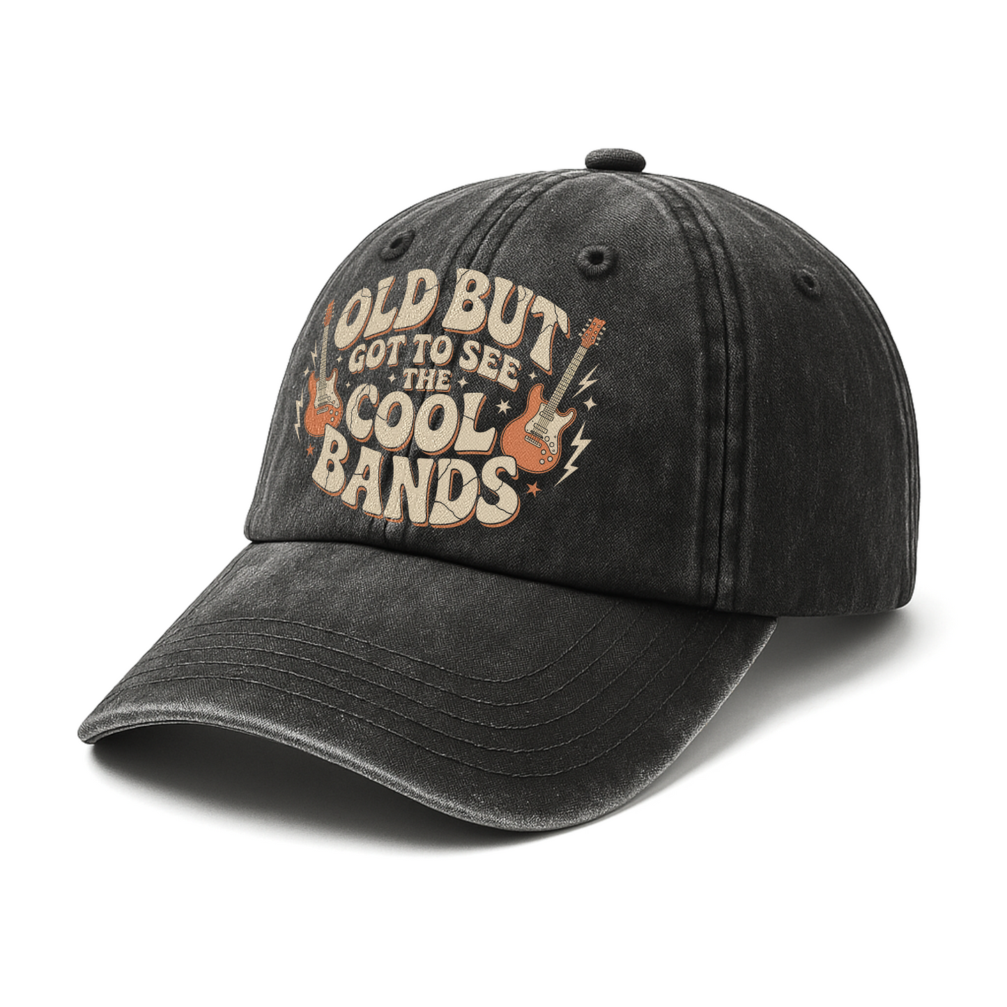 "Old But Got to See the Cool Bands" Vintage Guitar Cap