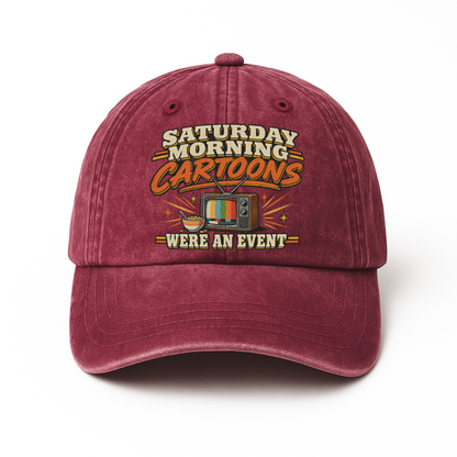 "Saturday Morning Cartoons Were an Event" Vintage Washed Cap