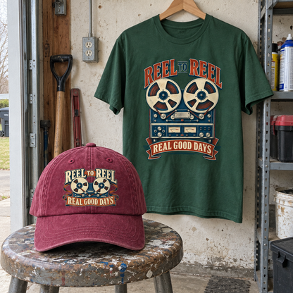 Matching set: Reel To Reel Real Good Days vintage washed cap and Reel To Reel Real Good Days vintage t-shirt