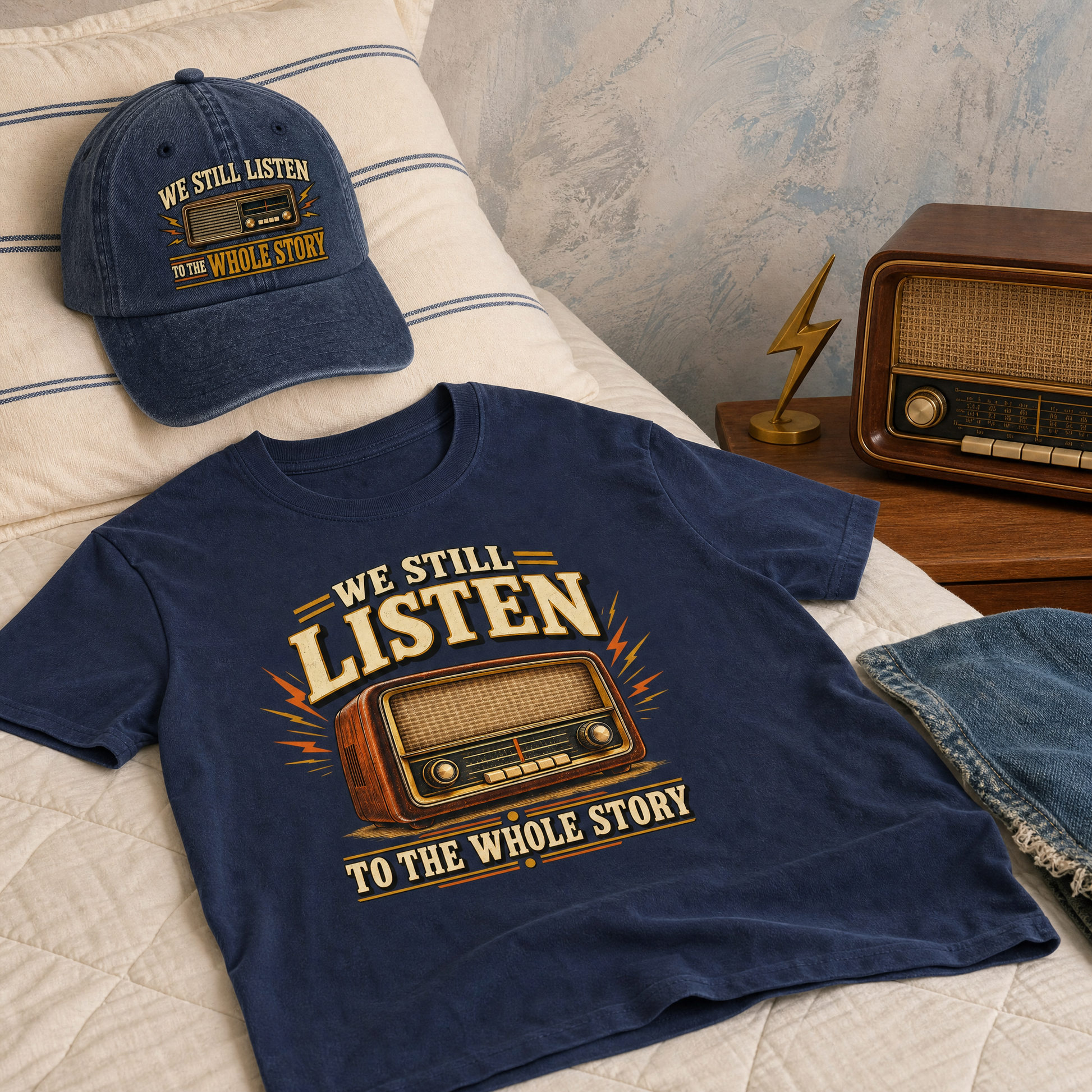 Matching set: We Still Listen To The Whole Story vintage washed cap and We Still Listen To The Whole Story vintage t-shirt