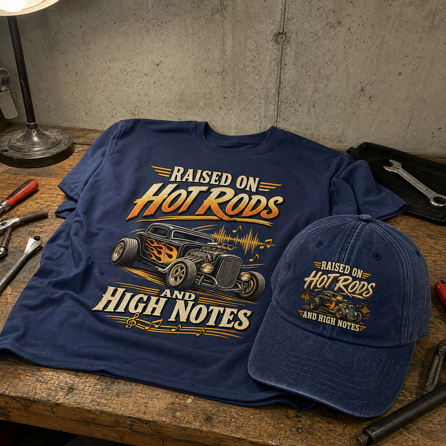 Matching set: Find Your Undertone Before You Pick A Palette vintage washed cap and 36 hot rods and high notes ideogram 4x vin