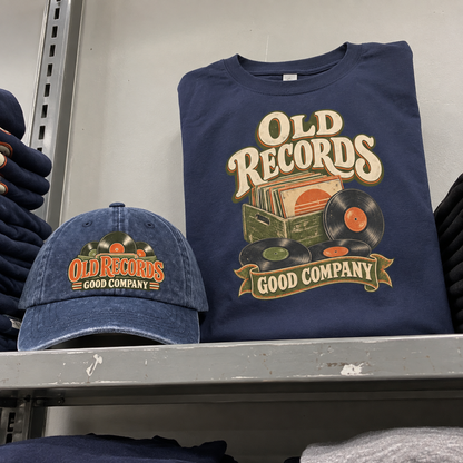 Matching set: Old Records Good Company vintage washed cap and Old Records Good Company vintage t-shirt