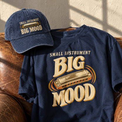 Matching set: Small Instrument. Big Mood vintage washed cap and Small Instrument. Big Mood vintage t-shirt