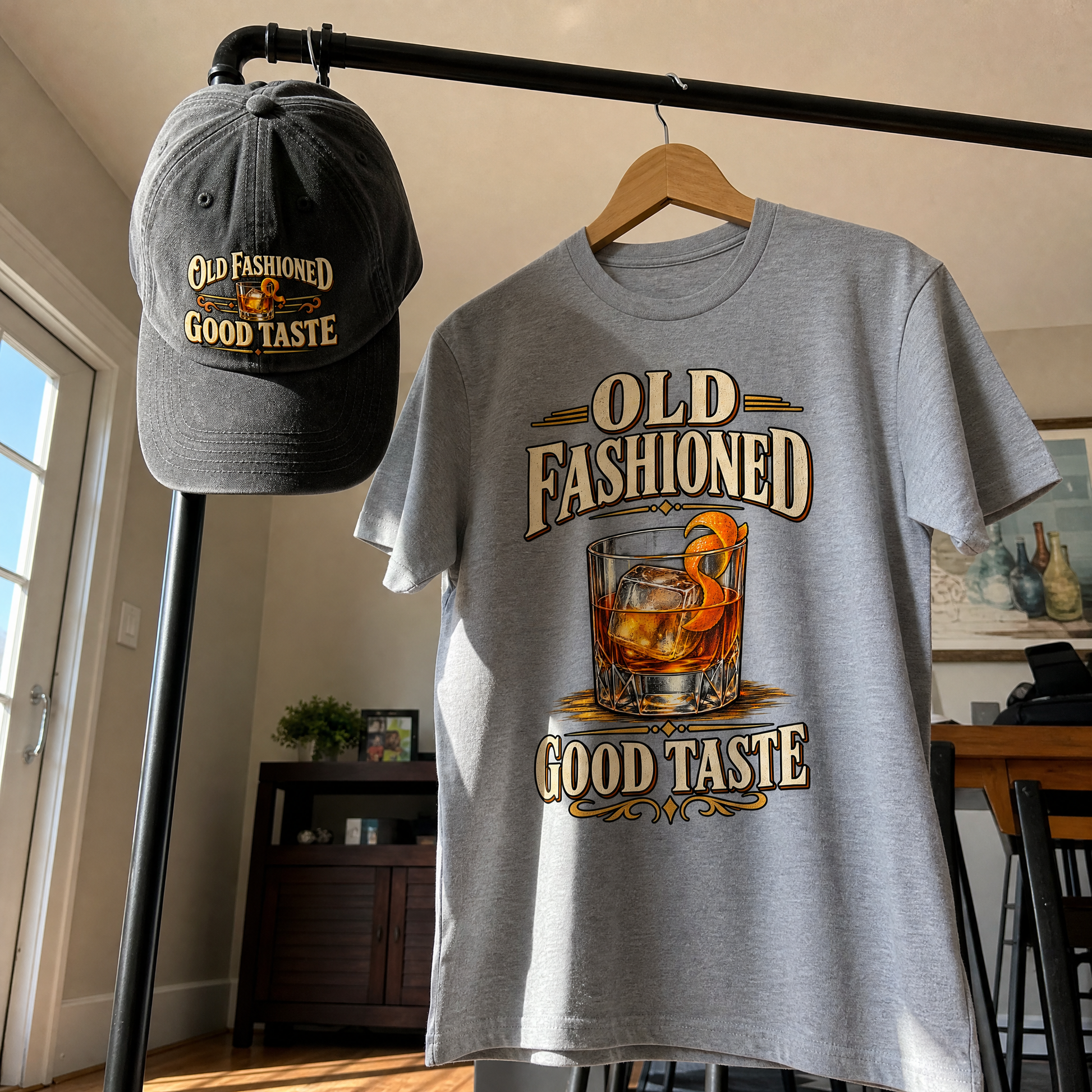 Matching set: Old Fashioned Good Taste vintage washed cap and Old Fashioned Good Taste vintage t-shirt