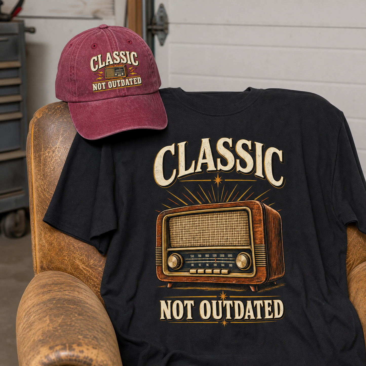 Matching set: 44 classic not outdated ideogram 4x TRIM pad80 vintage washed cap and 44 classic not outdated ideogram 4x vinta
