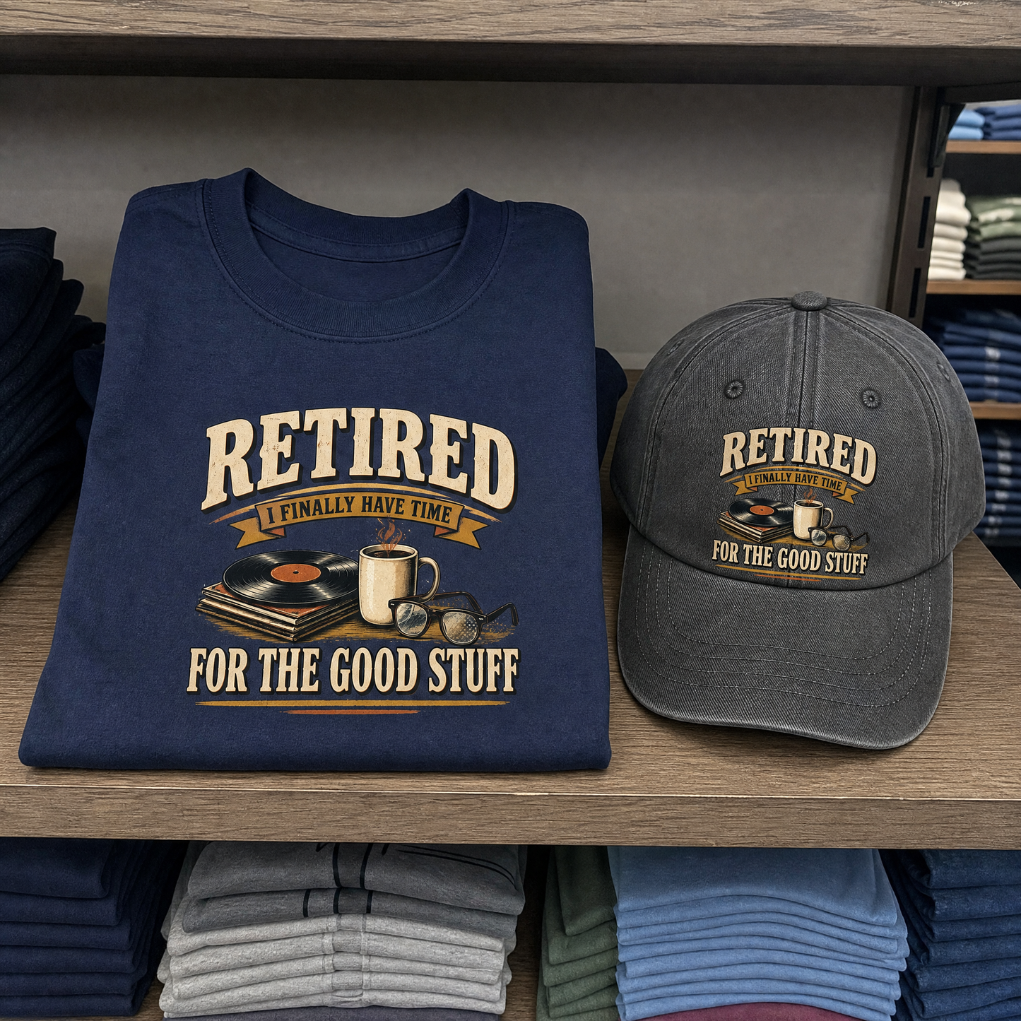 Matching set: 40 time for the good stuff ideogram 4x TRIM pad80 vintage washed cap and 40 time for the good stuff ideogram 4x