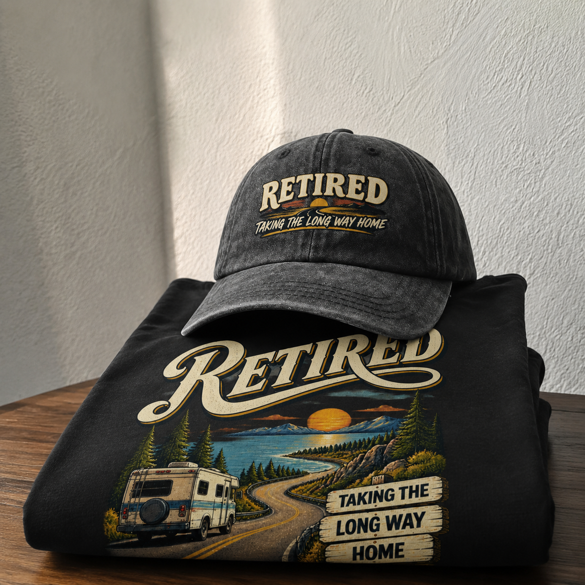 Matching set: Taking The Long Way Home vintage washed cap and Taking The Long Way Home vintage t-shirt