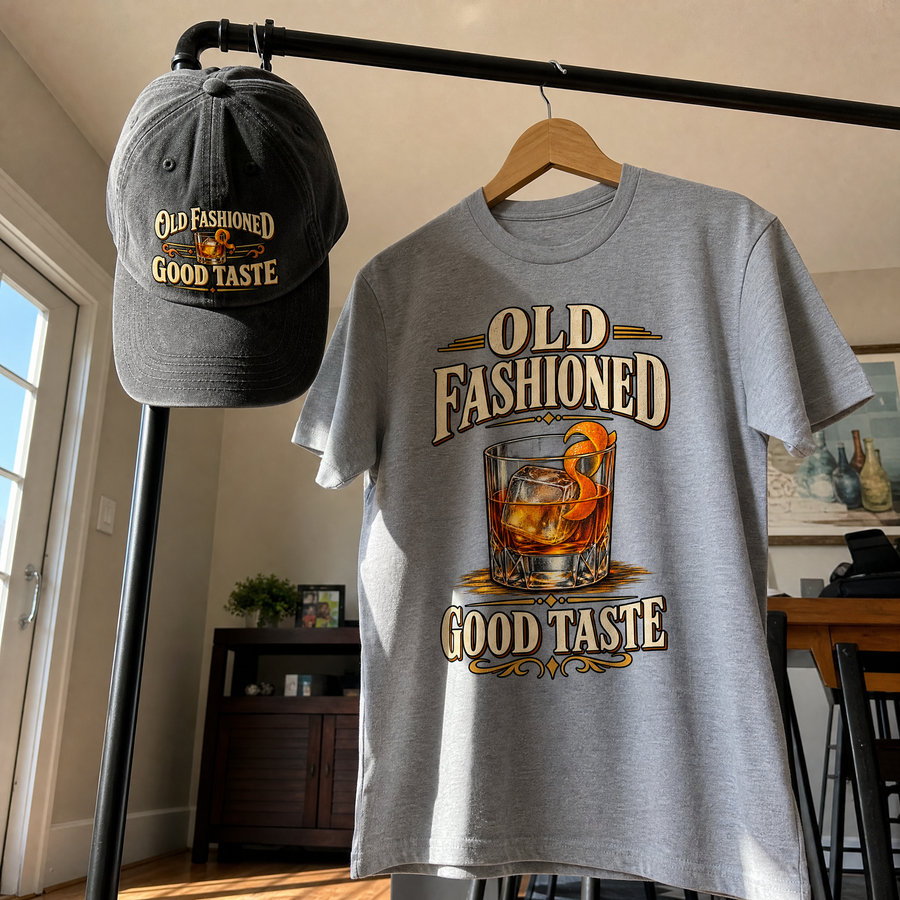 Matching set: Old Fashioned Good Taste vintage washed cap and Old Fashioned Good Taste vintage t-shirt