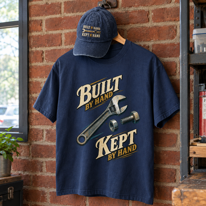 Matching set: Built By Hand. Kept By Hand vintage washed cap and Build By Hand. Keep It By Hand vintage t-shirt